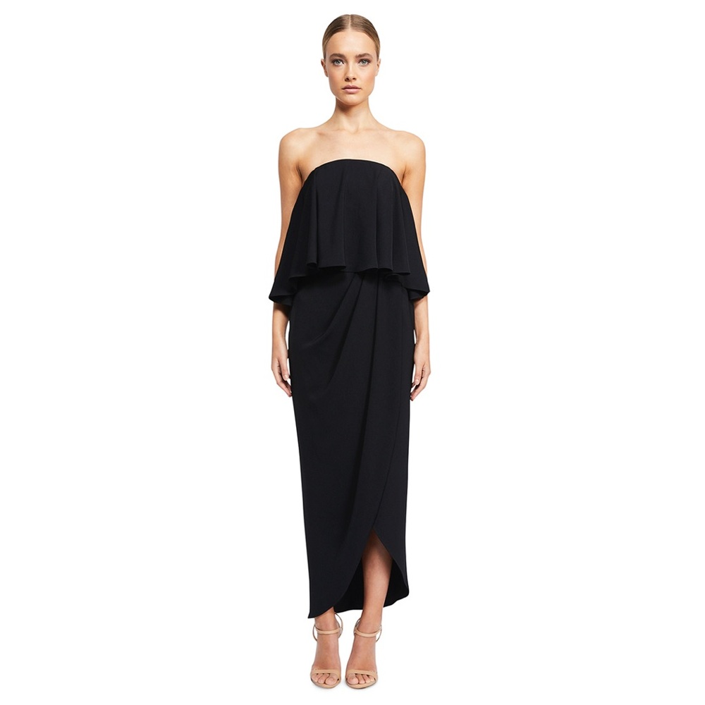 Shona Joy Elegant Black Strapless Dress